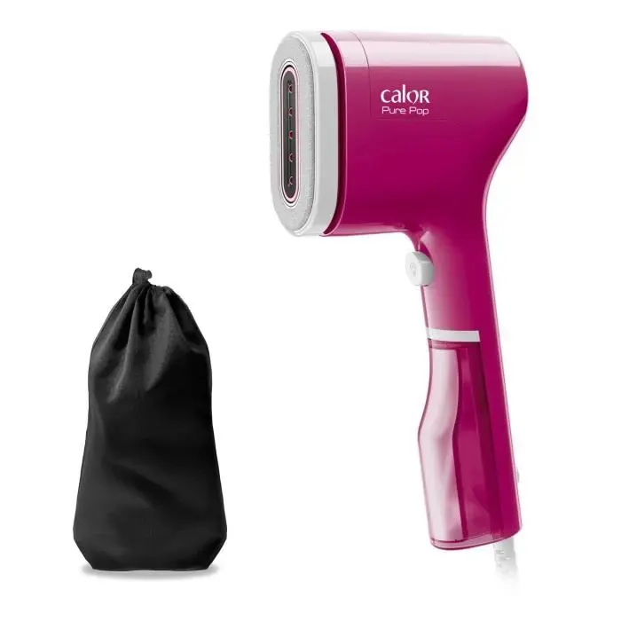 CALOR Pure POP Défroisseur vapeur Débit 20 g/min Réservoir 70 ml Prêt en 15 sec Autonomie 4 min Défroisse et purifie DT2023C0