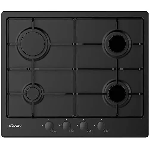 CANDY CHW6BRBB 59CM 4-BURNER BLACK GAS HOB 33801972
