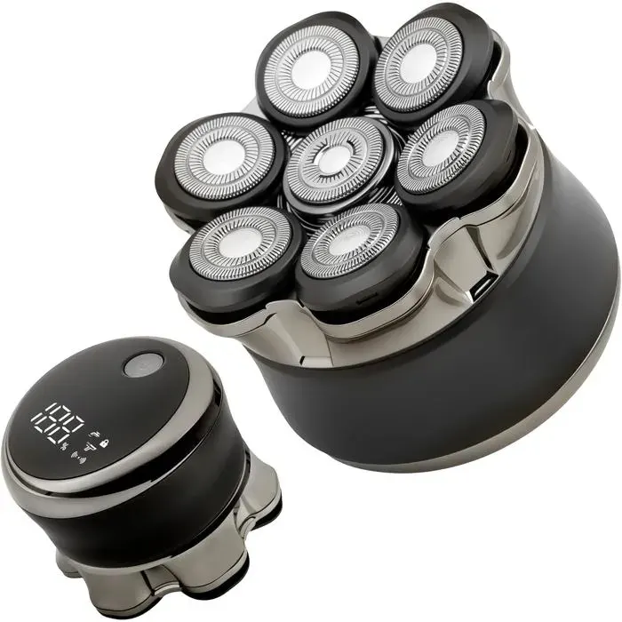 Carehabi Rasoir Électrique 7D Flottant Homme Étanche IPX6 LED Batterie Longue Durée Voyage