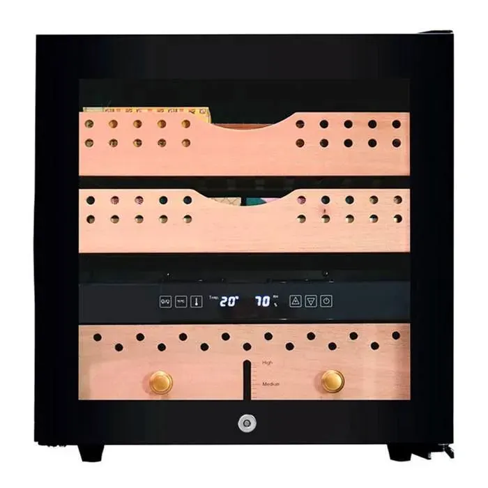 Cave à cigares - La Sommelière - CIG260 - 260 cigares - 1 zone - noir - 48 x 429 x 491 cm - Classe E - 37 dB