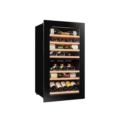 Cave de service double zone, ouverture PUSH-PULL, integrable en colonne de hauteur 105 cm, specialement concue pour un alignement parfait avec four et micro-ondes