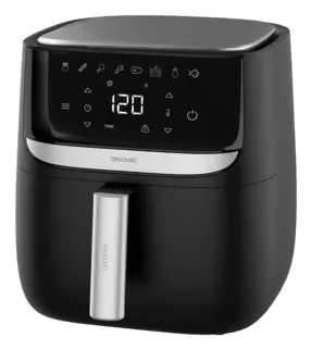 Cecotec 03214 friteuse Unique 5,5 L Autonome 1700 W Friteuse d'air chaud Noir, Acier - Neuf