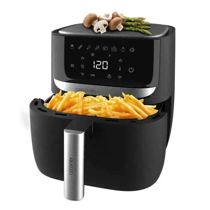 Cecotec 03214 friteuse Unique 5,5 L Autonome 1700 W Friteuse d'air chaud Noir, Acier - Neuf — vue 4