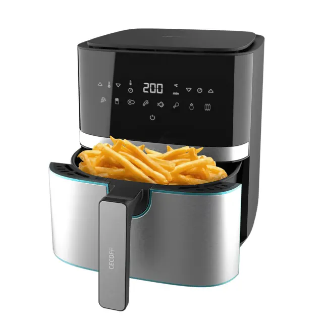 Cecotec 03317 friteuse Unique 5,5 L Autonome 1700 W Friteuse d'air chaud Noir, Acier inoxydable - Neuf — vue 2