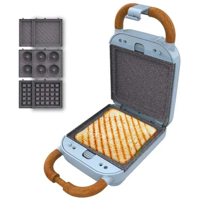 Cecotec Appareil à Sandwich RocknToast Retro One Blue