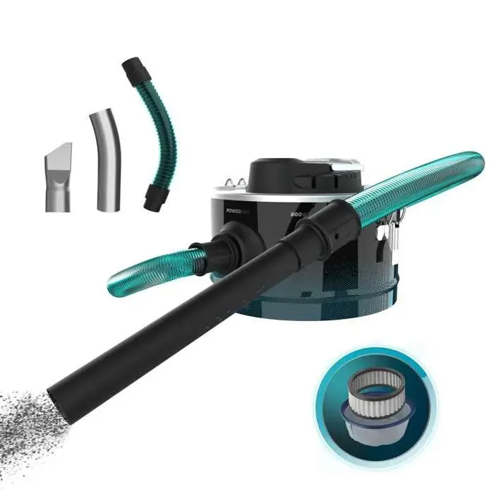 Cecotec Aspirateur de Cendres Compact Conga Ash 2000 Home 10L. Puissance 800W 14kPa Tuyau avec revêtement métallique