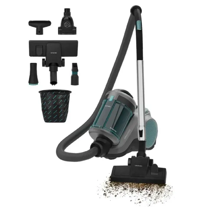 Cecotec Aspirateur Traîneau avec ou sans Sac Rockstar Cyclonic Powerbag 900 W Aspiration Puissante de 175 AW et 20 kPa