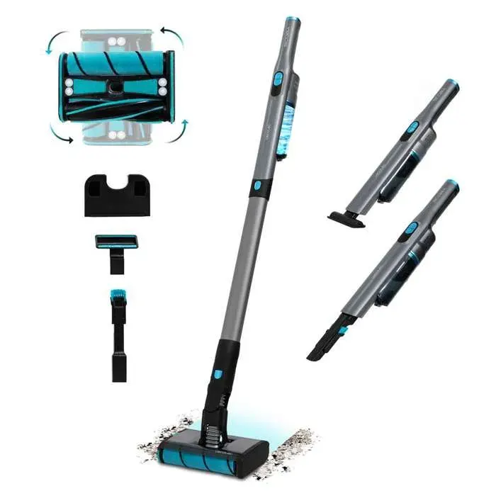 Cecotec Aspirateur Vertical sans Fil Ultraléger Scoba 2100 Twice. 210 W et 20 kPa Digital Brushless Autonomie 45 Min