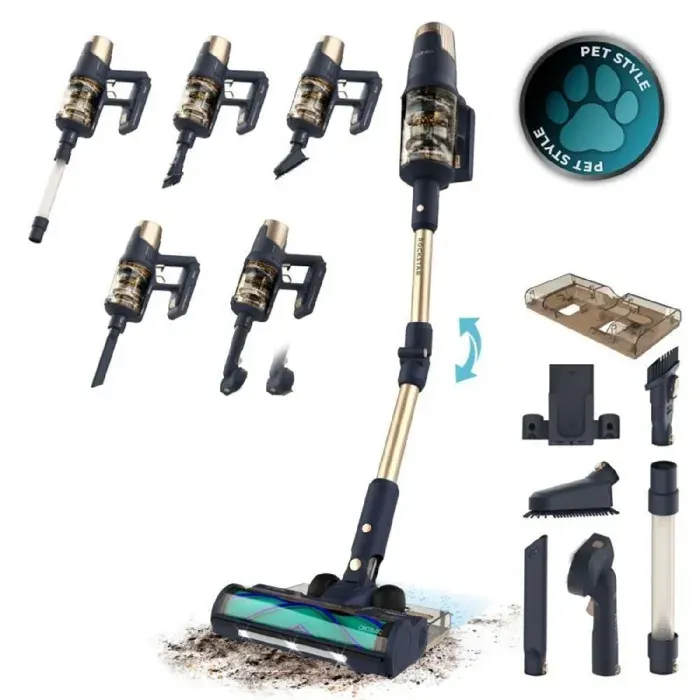 Cecotec Balai Aspirateur sans Fil Conga Rockstar RX70 AquaPet Flex. 300AW 780W Moteur Haute Performance Brosse Hairless XL