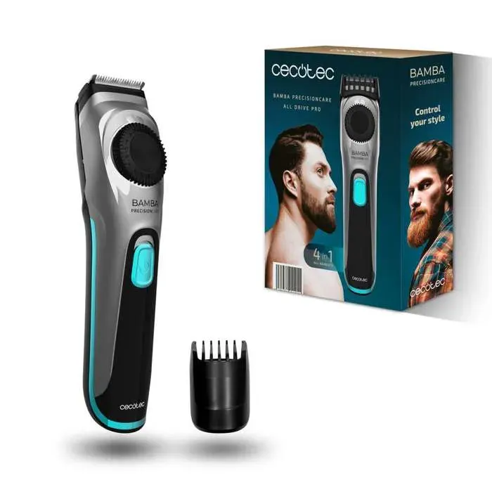 Cecotec Barbier avec cadran de réglage Bamba PrecisionCare AllDrive Pro. 75 min dautonomie 19 réglages de 1 à 10 mm