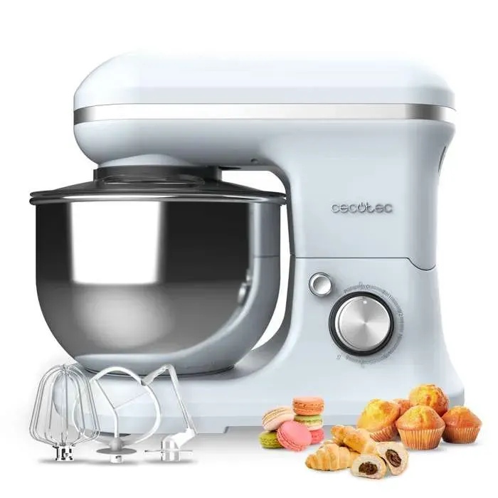 Cecotec Batteur Mélangeur Cecomixer Merengue 5L 1200 Bleu. 1200 W avec 6 Niveaux Mouvement Planétaire Design Élégant