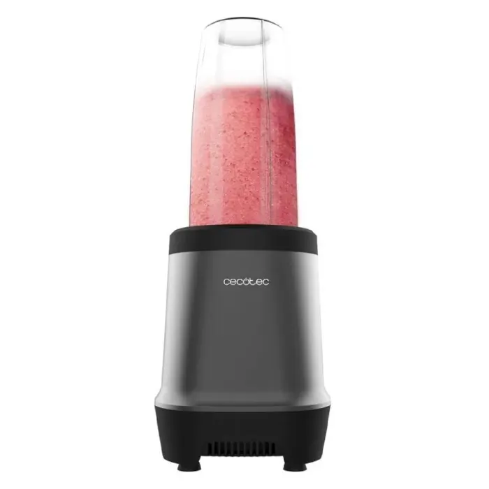 Cecotec Blender individuel NutriBlender Fusion. 1000 W 6 lames avec revêtement en titane noir et préparation de smoothies