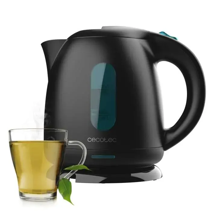 Cecotec Bouilloire Électrique dEau 1L Capacité Thermosense 140 Black. 2200W Chauffage Rapide Filtre Anticalcaire