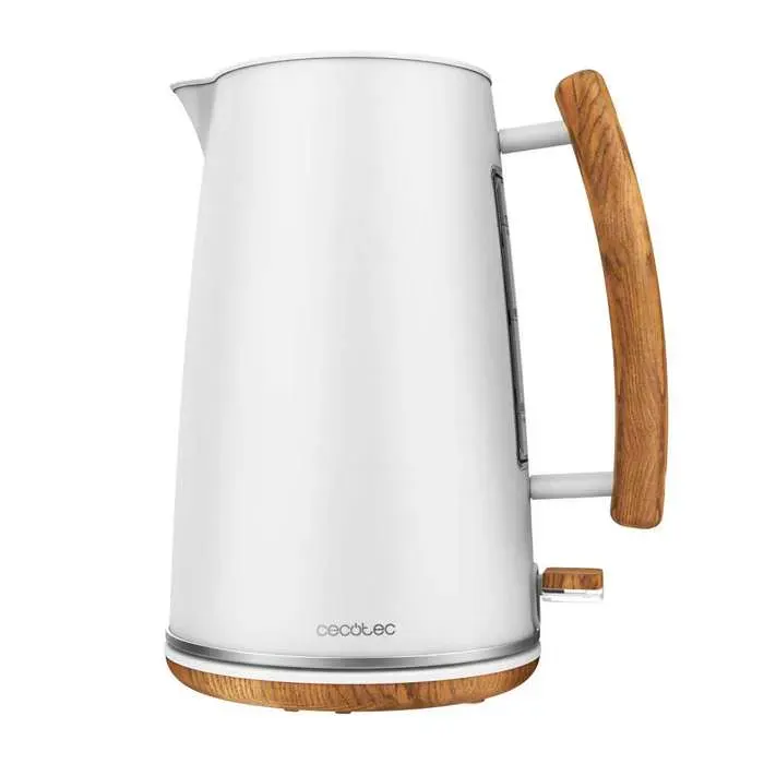 Cecotec Bouilloire ThermoSense 400 White Woody. 17 L de capacité et 3000 W Hautement résistant à la corrosion et entièrement