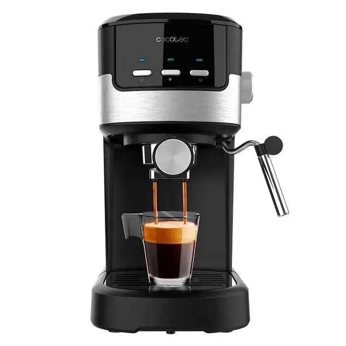 Cecotec Cafetière espresso compacte Power Espresso 20 Pecan. 1100 W 20 Bars Système Thermoblock Buse orientable