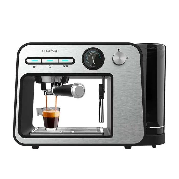 Cecotec Cafetière espresso Power Espresso 20 Square Pro 1450 W 20 bars Thermoblock Vaporisateur 2 tasses de café