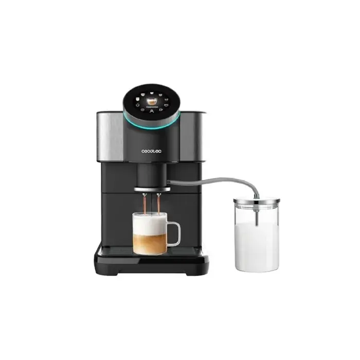 Cecotec Cafetière tactile super-automatique Cremmaet Spin. Expresso 1450W 15 bars écran TFT Thermoblock nettoyage auto