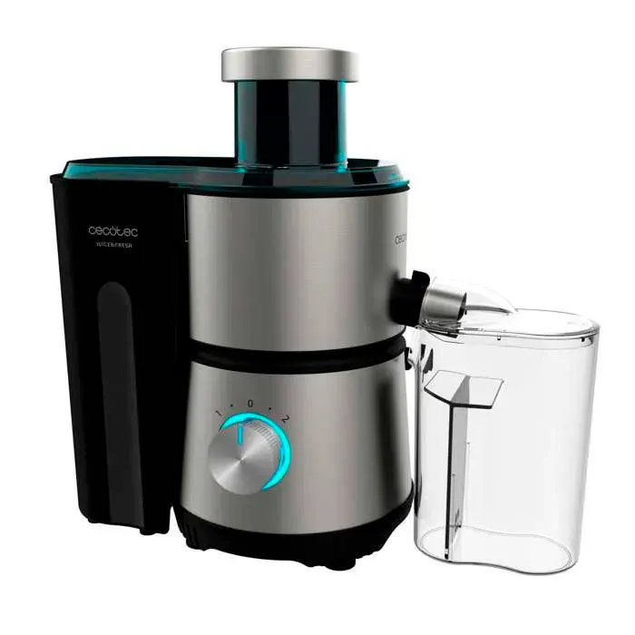 Cecotec Centrifugeuse Juice&Fresh 400 Titan Black. 400W Vitesse 20000 rpm Réservoir de pulpe avec 1L 2 Vitesses