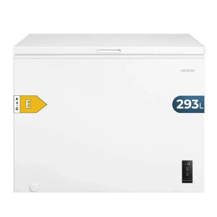 Cecotec Congélateur Coffre 293L Bolero CoolMarket Chest 293P White E. Panier avec Poignées Contrôle Électronique LED