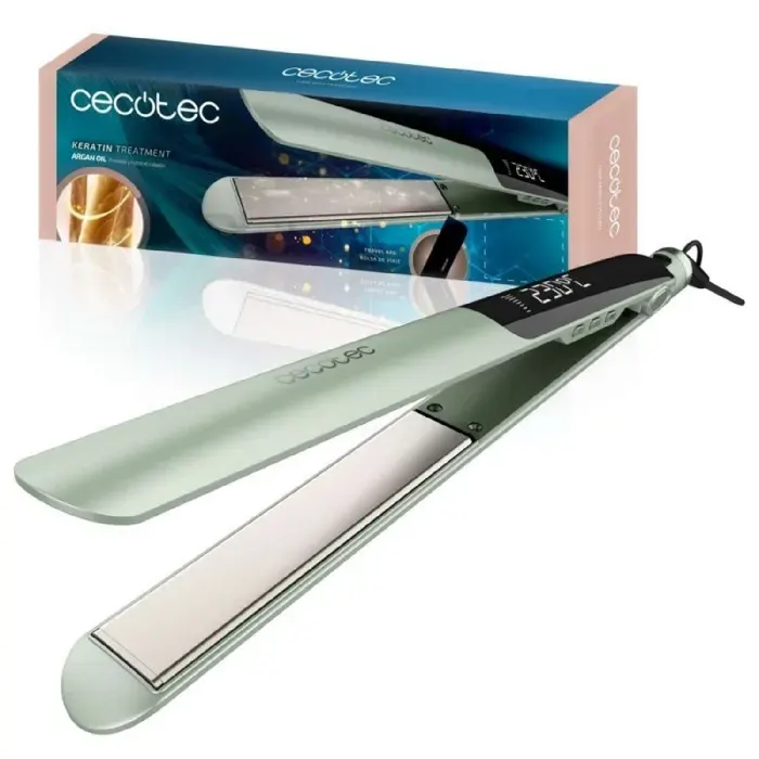 Cecotec Fer à Lisser Lisse Keratin Essence Olive. Fonction HeatMax 130-230°C Revêtement Céramique avec Kératine et Huile