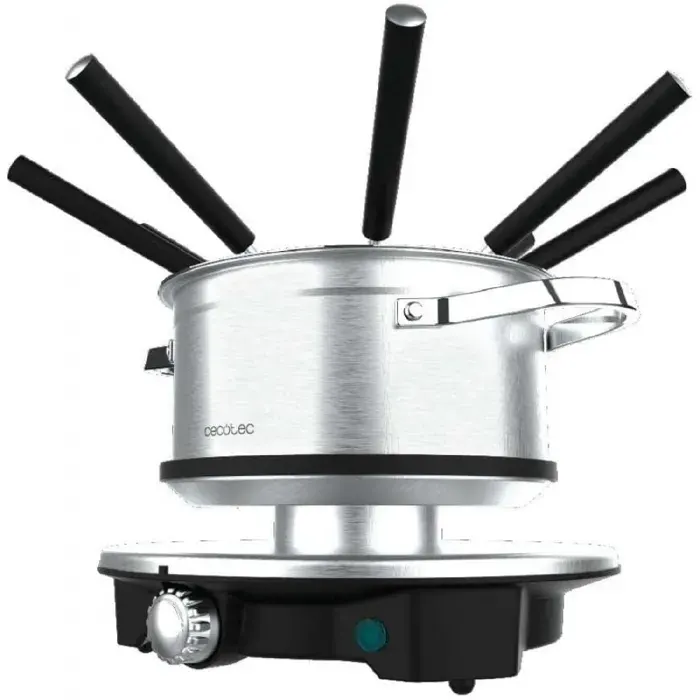 Cecotec Fondue Fun GourmetFondue Advance. 1500W Capacité 17 L Fromage Chocolat et Huile Design Acier Inoxydable