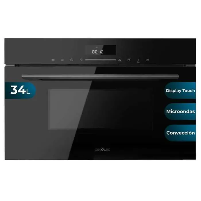 Cecotec Four à micro-ondes encastrable 60x50cm Bolero Hexa MWO703800 Line. 2300W (max) 34L fonction micro-ondes convection