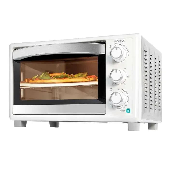 Cecotec Four de comptoir Bake&Toast 2600 Blanc 4Pizza 26 L 15500 W Comprend une pierre à pizza Pietra pour un résultat