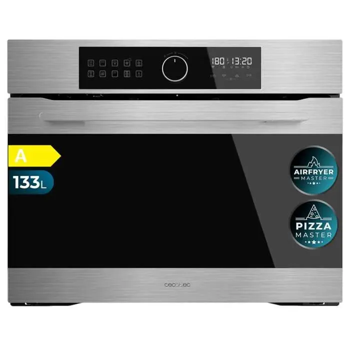 Cecotec Four Encastrable Multifonction Bolero Hexa AF319000 Inox A. 3800W Capacité de 133L 11 Fonctions avec Airfryer Master