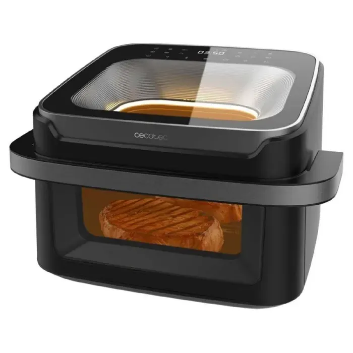 Cecotec Friteuse à Air sans Huile - Air Fryer 10L Cecofry Advance 10000 Full Vision. 2200W Paroi Divisante 12 Menus