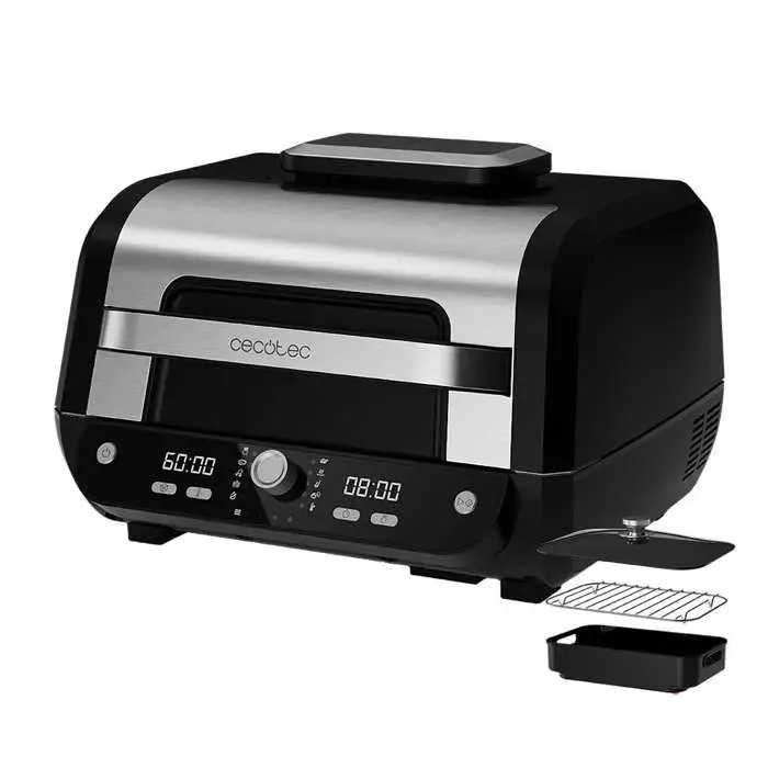 Cecotec Friteuse à air sans huile Cecofry FireDome 8000 Pro 1700 W Double Résistance 4 Niveaux Grill 12 Modes Prédéfinis