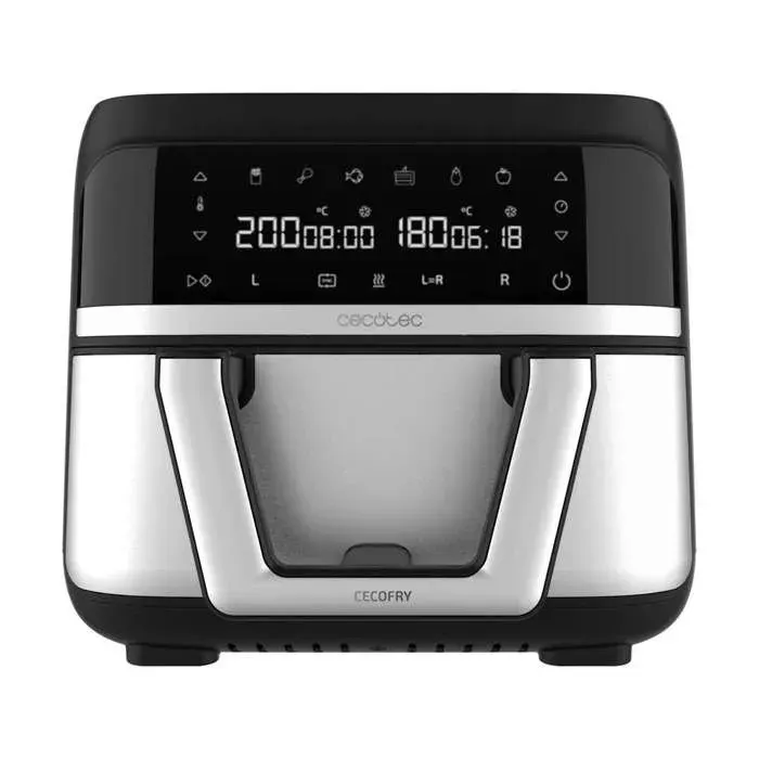 Cecotec Friteuse sans huile 9 L à air chaud Cecofry Dual 9000. 2850 W numérique et compacte double température technologie