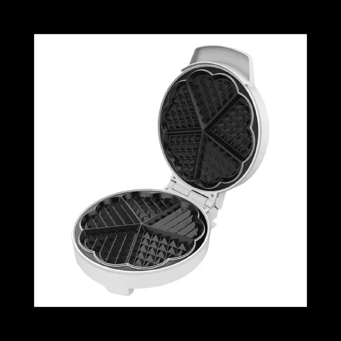 Cecotec Gaufrier Fun Gofrestone. 1000 W chauffe rapide revêtement antiadhésif nettoyage facile sans PFOA et plaque de 19 cm