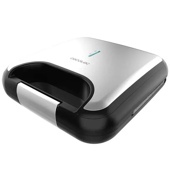 Cecotec Gaufrier RocknToast Square + 800W de puissance Plaques carrées Revêtement en pierre RockStone Antiadhésif