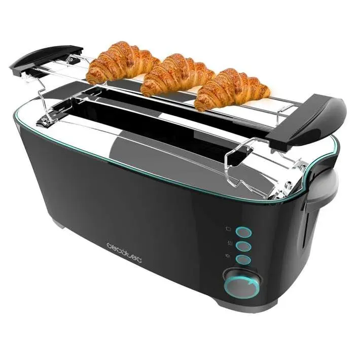Cecotec Grille-pain Toast&Taste Extra Double B 1350 W de puissance Double fente longue pour 2 tartines Arrêt et Popup