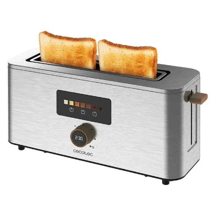 Cecotec Grille-Pain Vertical 1 Fente Longue Touch&Toast Extra. 1000 W 24 Tranches de Pain Fente Extra-Large de 35 cm