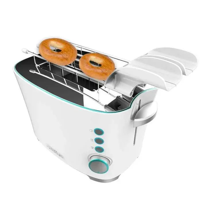 Cecotec Grille-pain vertical Toast&Taste Double W 650 W Double fente large pour 2 tartines Facile à nettoyer Arrêt et Popup
