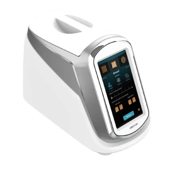 Cecotec Grille-pain Vertical Toastpad Double Connected. Écran Tactile LCD Télécommande 1400W Toast Rapide Design Sécurisé