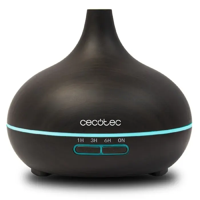 Cecotec Humidificateur Ultrasonique Pure Aroma 300 Ying. Diffuseur de Parfum Minuterie 10 Heures 7 Couleurs LED 300 ml