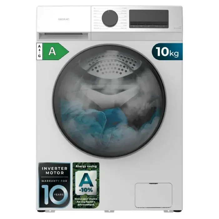 Cecotec Lave-linge à Chargement Frontal 10Kg Bolero DressCode 10450 Inverter 1400 tr/min 16 programmes Classe A-10%