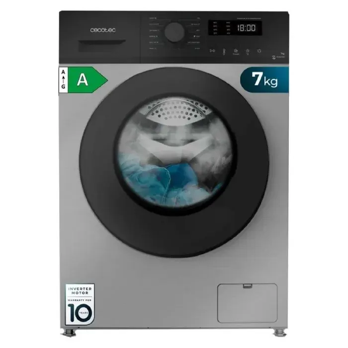 Cecotec Lave-linge à chargement frontal Bolero DressCode 7150 Inverter Steel A