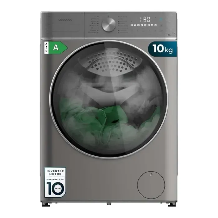 Cecotec Lave-linge Séchant 10-6Kg Chargement Frontal Bolero Wash&Dry 10680 Inverter Steel A. 1400RPM 16 Programmes