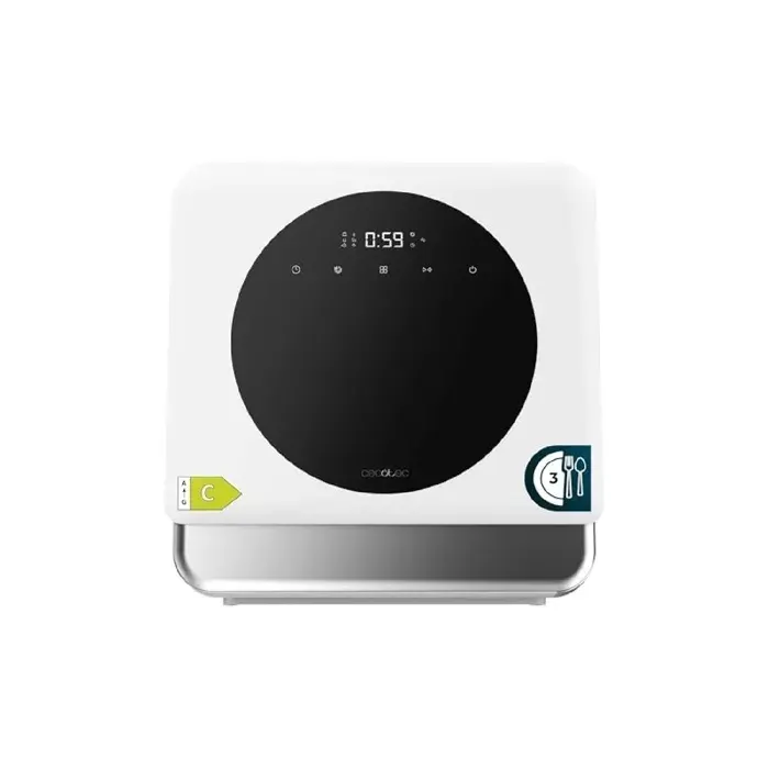 Cecotec Lave-vaisselle Compact Libre Installation sur Table Bolero Aguazero 1150. 3 Couverts Basse Consommation 6 Programmes
