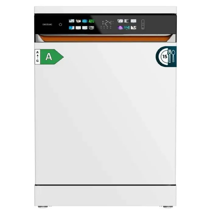 Cecotec Lave-vaisselle Indépendant de 60 cm Bolero Aguazero 6900. 15 Couverts 8 Programmes Classe A Moteur Inverter Plus