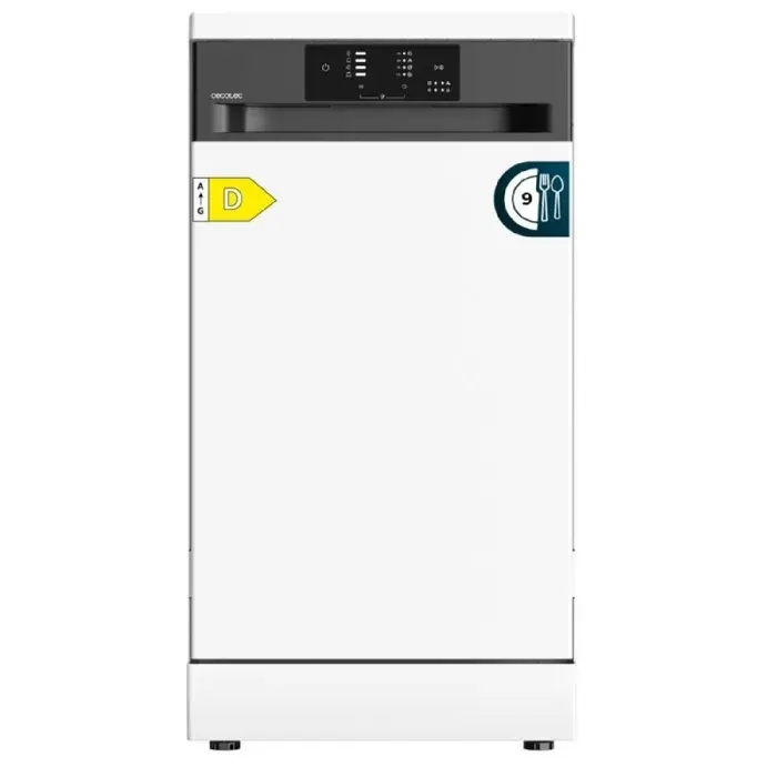 Cecotec Lave-vaisselle Pose Libre 45 cm Bolero Aguazero 4350. 9 Couverts 4 Programmes Classe D Moteur Inverter Plus Duo