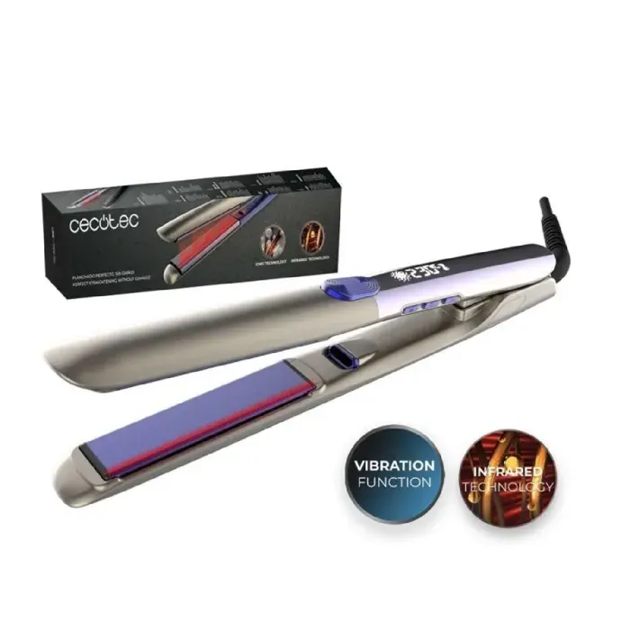 Cecotec Lisseur avec Infrarouge et Plaques Vibrantes Lisse i-Twerk Pro Elite. Revêtement Céramique et Tourmaline Technologie