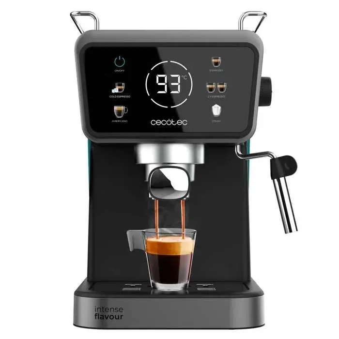 Cecotec Machine à Café Express Power Espresso Touch ColdBrew. Écran Tactile Système ColdBrew Pompe 20 Bars Buse Vapeur