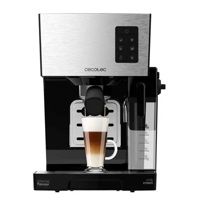 Cecotec Machine à café Express Semi-Automatique Power Instant-ccino 20. Réservoir de Lait Cappuccino en Une Seule Étape