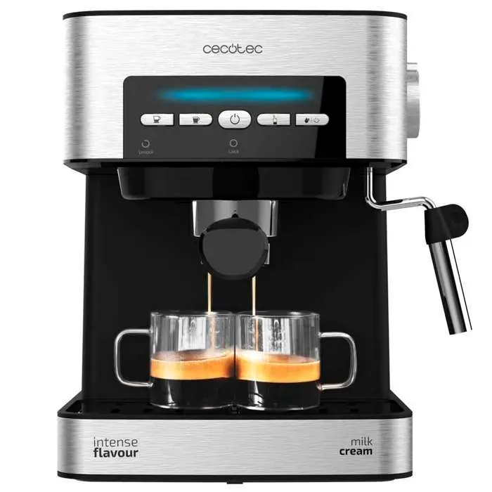 Cecotec Machine à café Expresso Power Espresso 20 Matic. 20bars de Pression1.5 LBras Double Sortie Buse vapeurPlateau