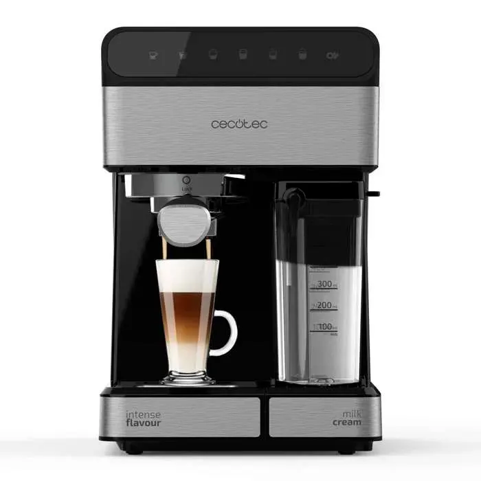 Cecotec Machine à café Semi-Automatique Power Instant-ccino 20 Touch Serie Nera. 1350 W 20 Bars de Pression 1.4 L