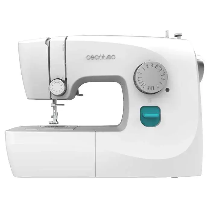 Cecotec Machine à coudre BelleCouture 1500. Machine à coudre avec 15 points intégrés bras libre boutonnière réglable